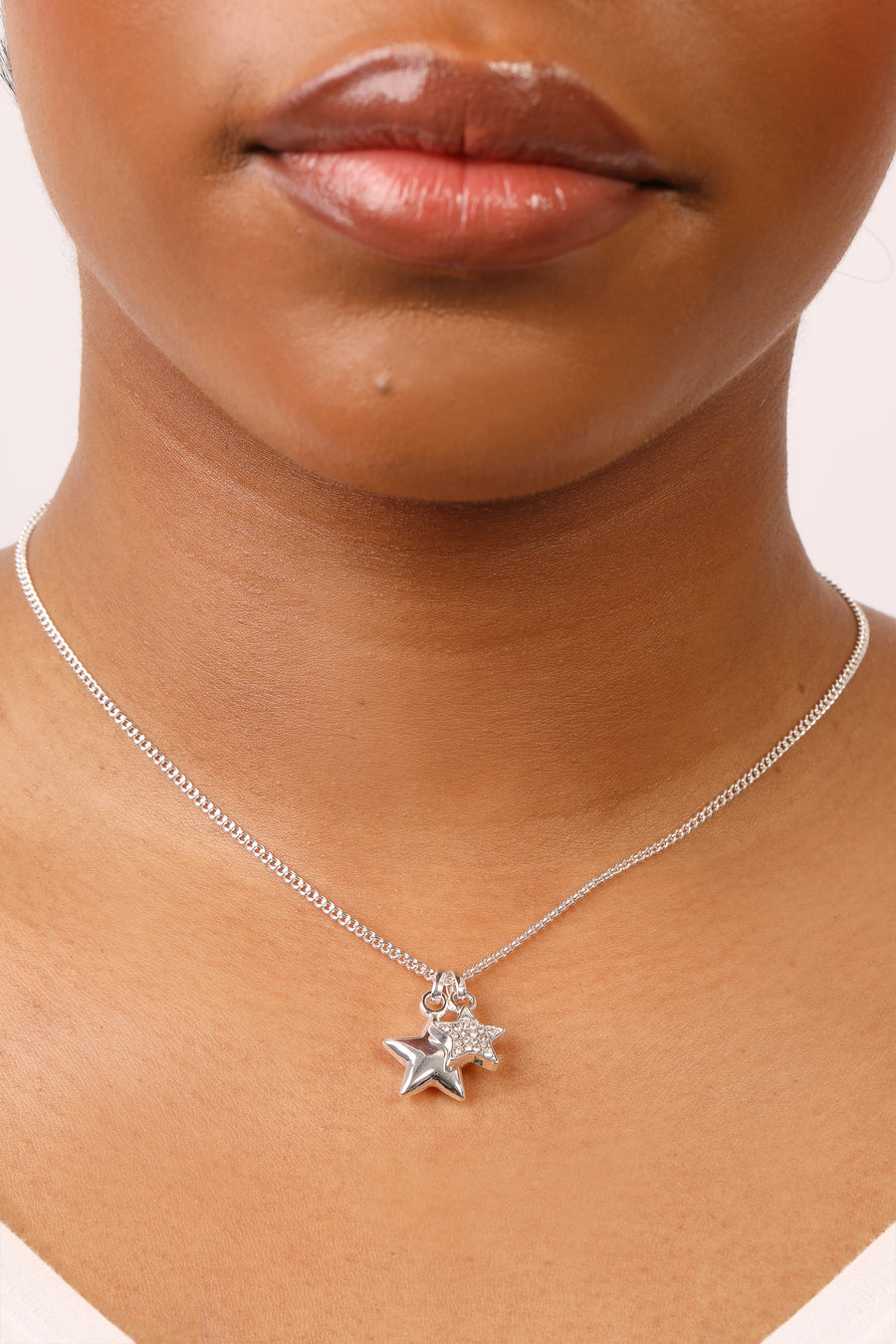 Silver 'Starry Sky' Pavé Necklace
