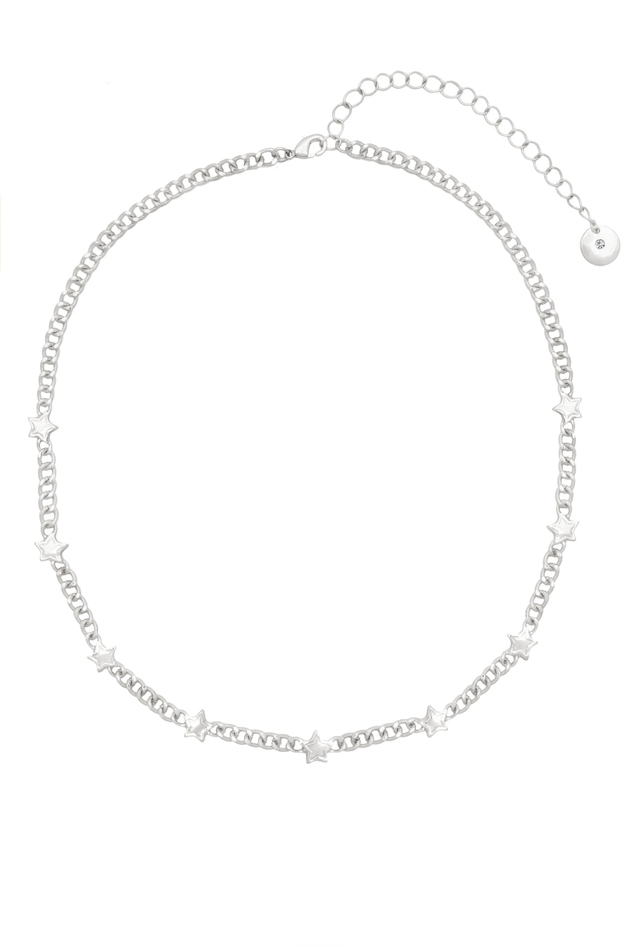 Silver 'Starburst' Chunky Chain Necklace