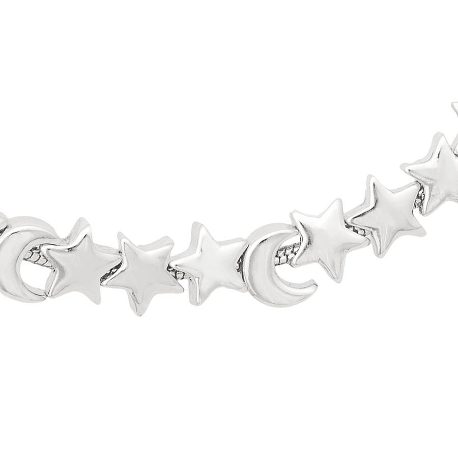 Silver 'Luna' Star Friendship Necklace