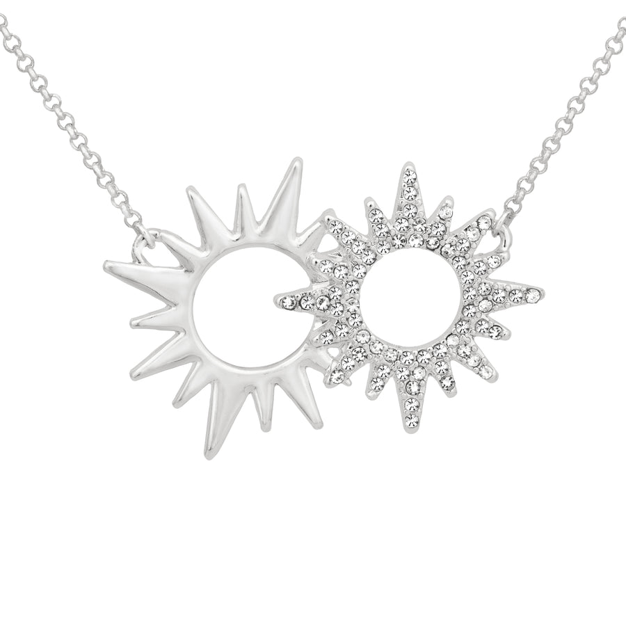 Silver 'Helios' Charm Necklace
