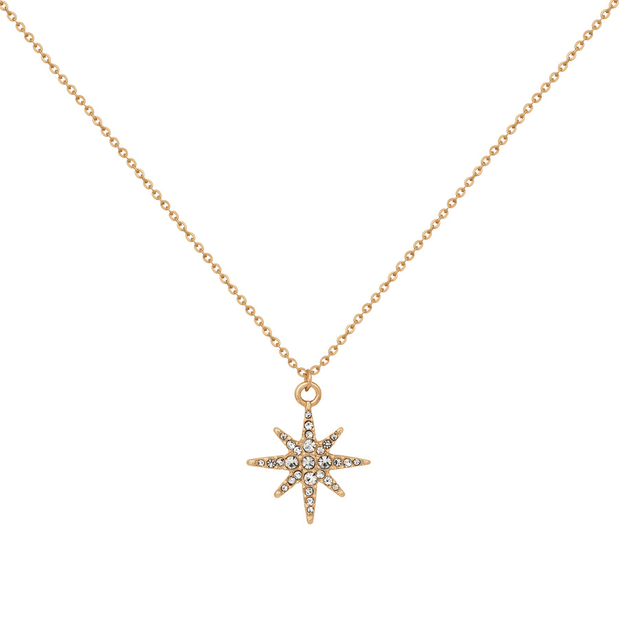 gold sparkly star celestial necklace gift 