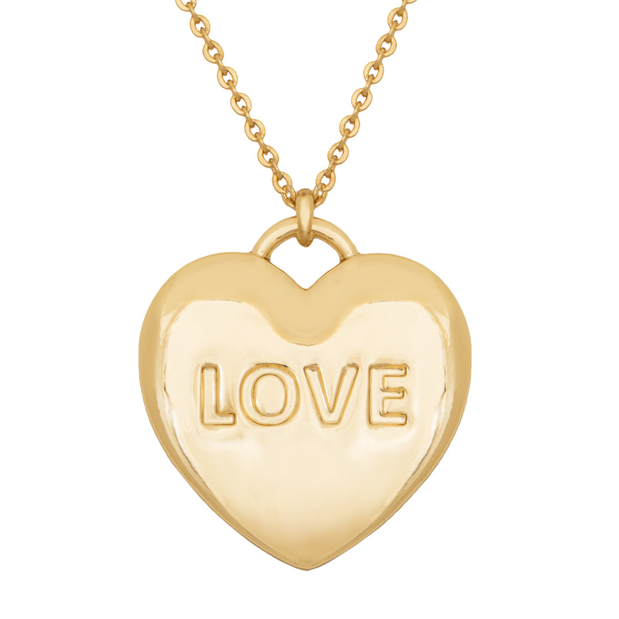 love heart gold layered necklace