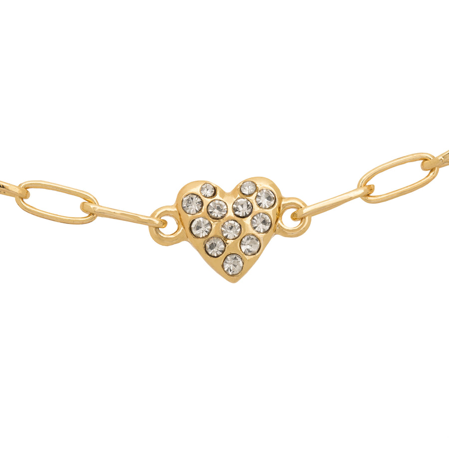 sparkle heart choker chain necklace gift 
